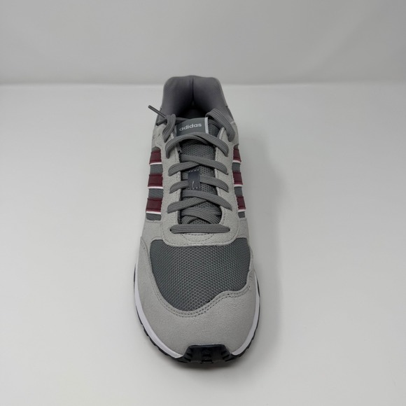 Adidas Run 80s Mens Sneakers Grey Burgundy Navy Retro Sneakers Mens 11 -NWT 1882 - Picture 10 of 14